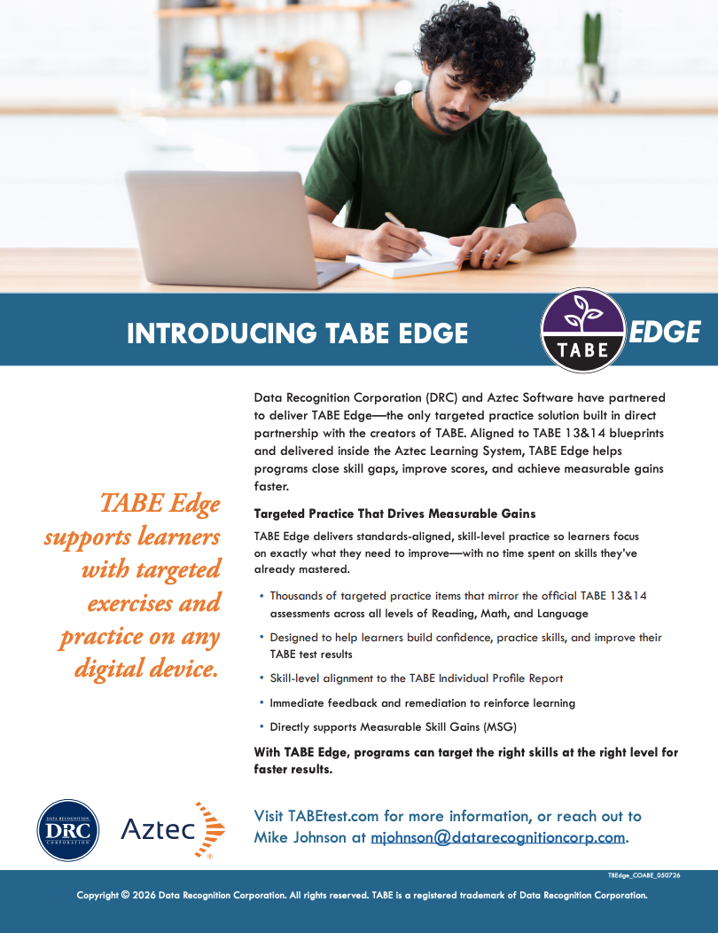 TABE Edge Flyer